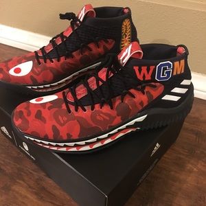 dame 4 bape red